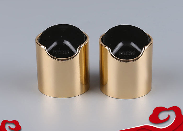 Shiny Silver Disc Top Cap Non Spill 24 410 Flip Top Cap With Screw Type Closure