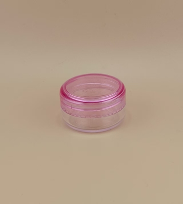 Certified Clear Plastic Cream Jar With Pink Screw Lid For Skincare And Customizable