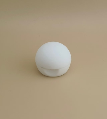 White Plastic Small Smooth Matte Spherical Lid for Cosmetic Bottles