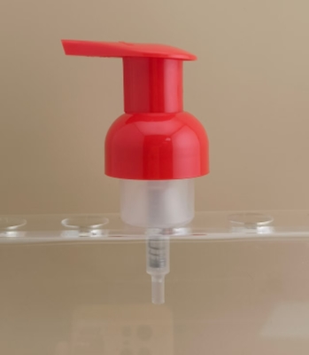 Delicate Design Red Plastic Foam Pump for Shampoo Bottles