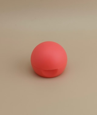 Light Red Plastic Smooth Matte Spherical Lid for Cosmetic Bottles