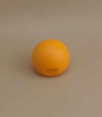 Yellow Plastic Smooth Matte Spherical Lid for Cosmetic Bottles