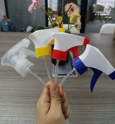 Cosmetic 28mm 28/400 28/410 Ribbed Blue White Portable Hand Pump Plastic Heavy Duty Cleaning Trigger Sprayer