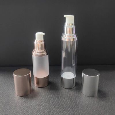 Rose Gold Silver 30ml 50ml Airless Lotion Pump Glass Bottle 30 Ml Twist Airless Pump Bottle