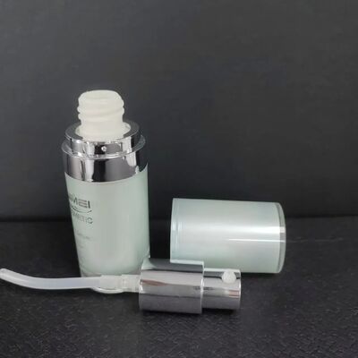 Free Sample White 30ml PCR Airless Pump Bottle Cosmetic, All Plastic PP Airless Lotion Pump Bottle, Garrafa Sem Ar