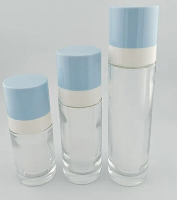Glass Airless Lotion Pump Bottle Serum Dispenser 15ml 30ml 50ml
