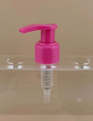 New Design Pink Left-Right Lock Lotion Pump for Cosmetic