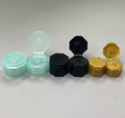 Octagon Shape 24mm Flip Top Caps Plastic Special Shape Snap Caps