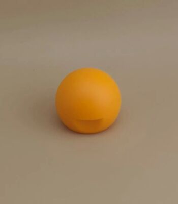 Yellow Plastic Smooth Matte Spherical Lid for Cosmetic Bottles