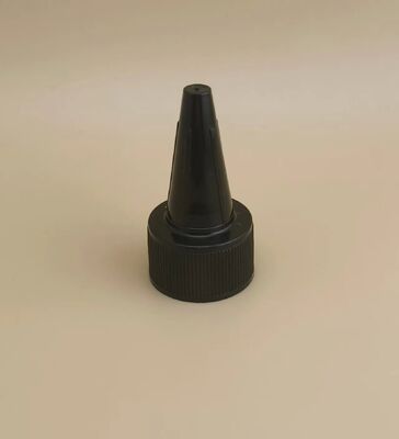Black Plastic Ribbed Jelly Screw Cap for Paint Bottles