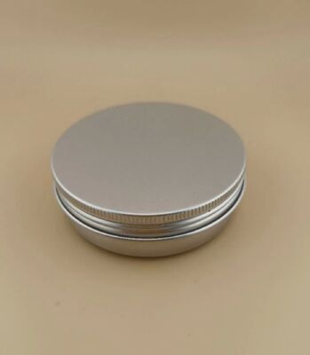 Big Silvery Aluminum Case with Screw Cap for Cosmetic
