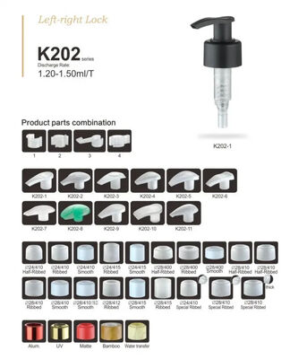 24/410 28/410 Plastic Dispenser Hand Travel Bottle Pump for Shampoo K202-2