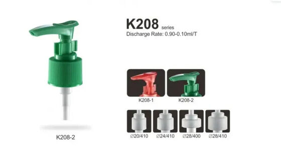 24/410 Green Custom PP Material Lotion Dispenser Pump with Clip Lock for Liquid Soap Skin Care Lotion K208