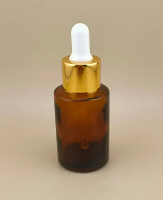 New Design Clear Brown Smooth Round Dropper Bottle for Essence