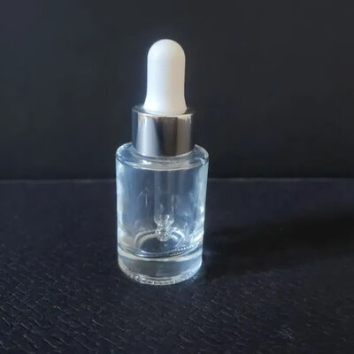 Round Black Clear Pure Liquid Serum Glass Dropper Bottle for Skincare 5ml 10ml 15ml 20ml 30ml 50ml 100ml