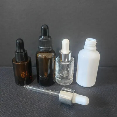 Wholesale Empty Cosmetic Amber Glass Body Oil 15ml 20ml 30ml Dropper Bottle