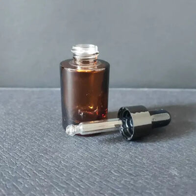 Best-Selling Transparent 30ml 1oz Empty Hair Oil Packaging Custom Frosted Cosmetic Serum Dropper Glass Bottle with Pipette