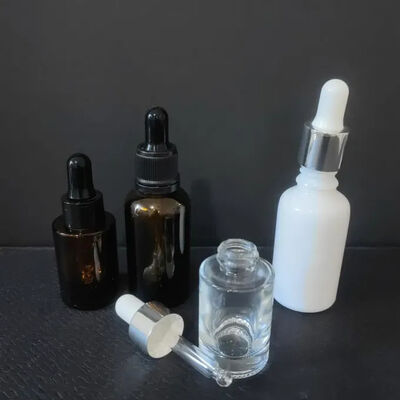 Hot Sale Product Eye Face Essential Oil Cosmetic Packaging Clear 15ml 30ml 50ml Flat Square Glass Dropper Bottle