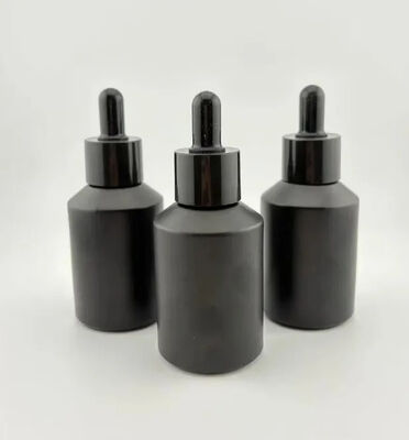 Dropper Bottle Black Glass Screen Printing Personal Care Eye Dropessential Oil Packaging