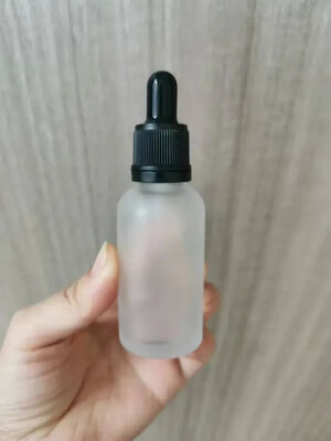 Glass Dropper with Frosted Glass Bottles Tamper Evident Closure for Serum Essential Oil
