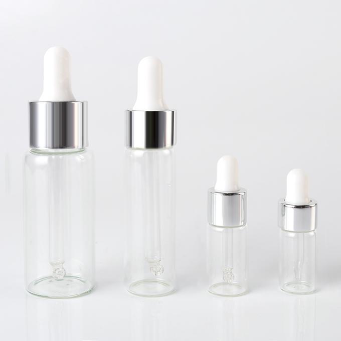 K1003 Clear Glass Serum Dropper Bottles Nonspill Alkali Resistant