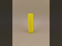 Small Smooth Yellow Lip Balm Packaging with Pink Lid for Lipsticks