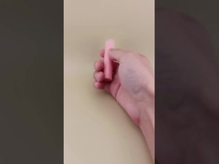 Pink Small Lip Balm Packaging with Clear Ribbed Lid for Lipsticks