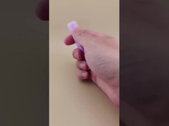 Purple Small Lip Balm Packaging with Clear Ribbed Lid for Lipsticks