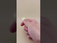 Green Small Lip Balm Packaging with Clear Ribbed Lid for Lipsticks