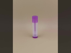 Small Smooth Clear Lip Balm Packaging with Purple Lid for Lipsticks