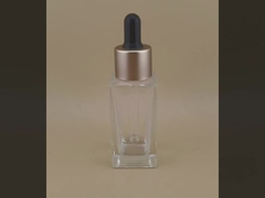 Clrear Small Dropper Bottle with Golden Screw Lid for Face Essence