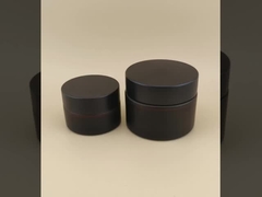 Nice Design Black Glasses Cream Jar With Screw Lid For Lotion