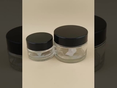 Screw Lid Clear Glasses Cream Jar For Customized Lotion