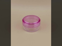 Certified Clear Plastic Cream Jar With Pink Screw Lid For Skincare And Customizable