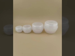 White Plastic Cream Jar With Screw Lid For Skincare