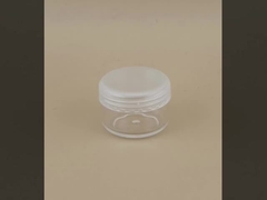 Certified Mini White Plastic Cream Jar with Screw Lid for Lotion