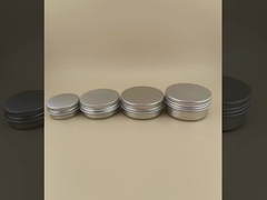 Customized Silvery Aluminum Cosmetic Case with Screw Cap Certified