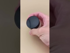 Clear Ribbed Glass Cream Jar With Black Screw Lid For Female Lotion