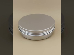 Customized CRC Possible Big Silvery Aluminum Case With Screw Cap For Cosmetic