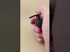 Shiny Black Lotion Pump Left-Right Lock Ribbed K201-9 for Skincare Bottles