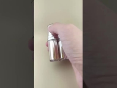 Two-Color Golden and Silvery Airless Pump Bottle with Outer Covering for Cosmetic and Skincare Produ