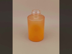 New Design Orange Ribbed Glass Bottle for Soaking Lotion