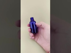 Delicate Design Dark Blue Smooth Glass Bottle for Soaking Lotion