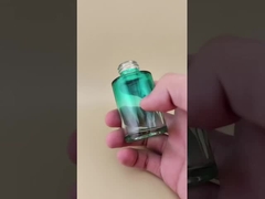New Design Gradual Change Dark Clear Green Smooth Glass Bottle for Essence
