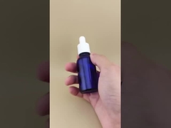 Delicate Design Clear Dark Blue Smooth Round Dropper Bottle for Skincare