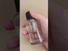 Delicate Design Clear Smooth Round Glass Bottle with Special Lid for Medicament