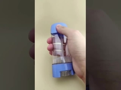 Clear Smooth Lip Balm Packaging with Blue Lid for Lipsticks