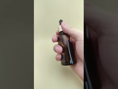 Delicate Design Medium Clear Brown Smooth Round Dropper Bottle for Skincare