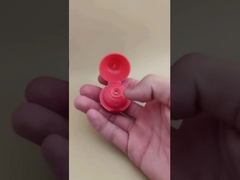 Light Red Plastic Smooth Matte Spherical Lid for Cosmetic Bottles