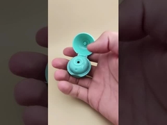 Cyan Plastic Smooth Matte Spherical Lid for Cosmetic Bottles